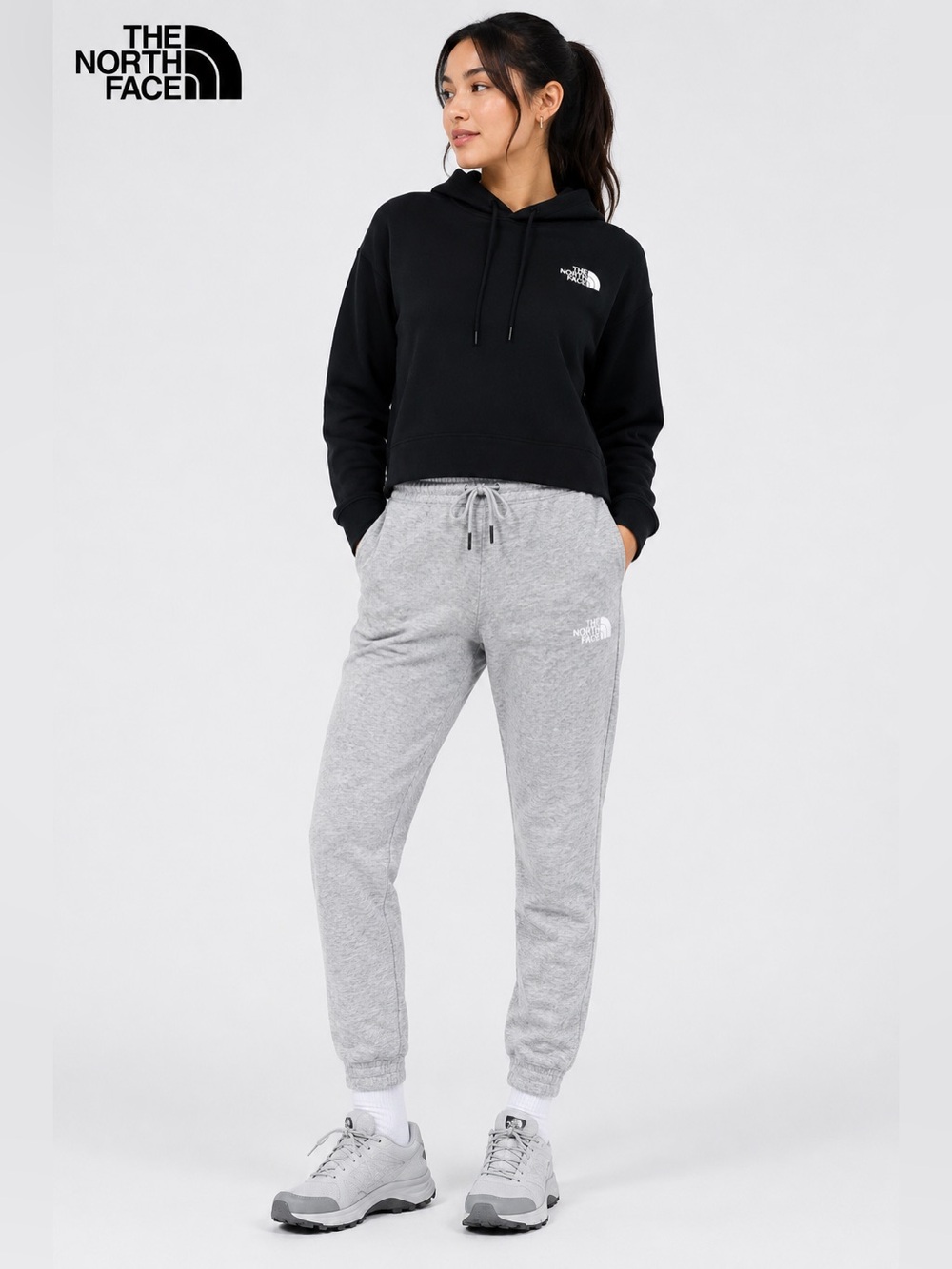The North Face Women’s Gray Fleece Jogger Sweatpants Small Petite S/P